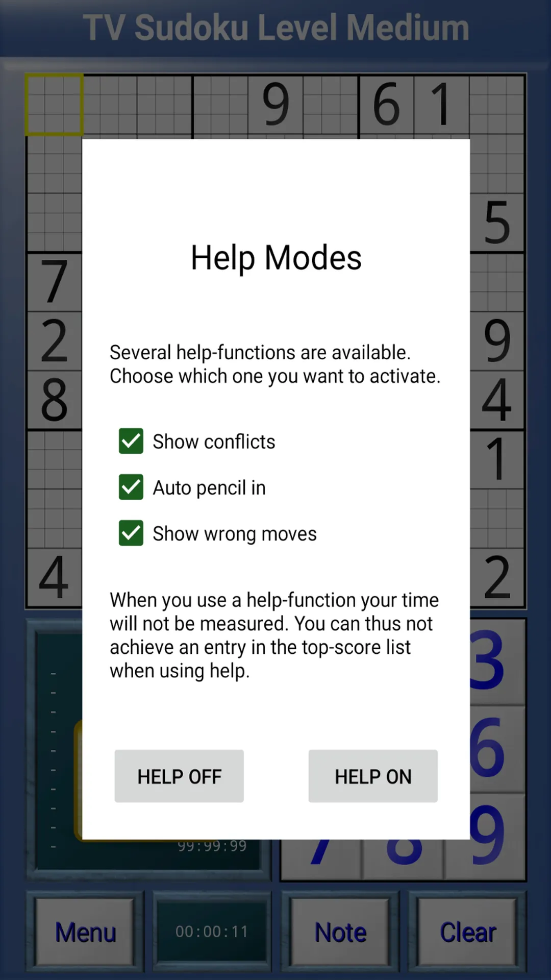 TV Sudoku: 4x4, 9x9 and 16x16 | Indus Appstore | Screenshot