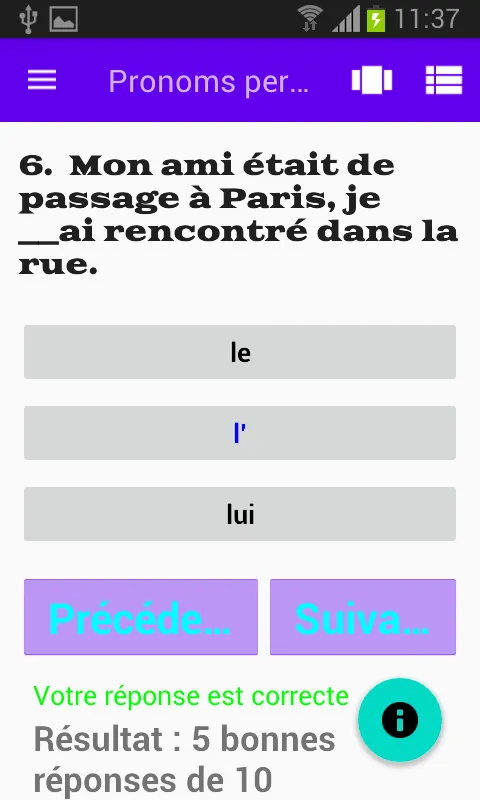 French Quiz App | Indus Appstore | Screenshot