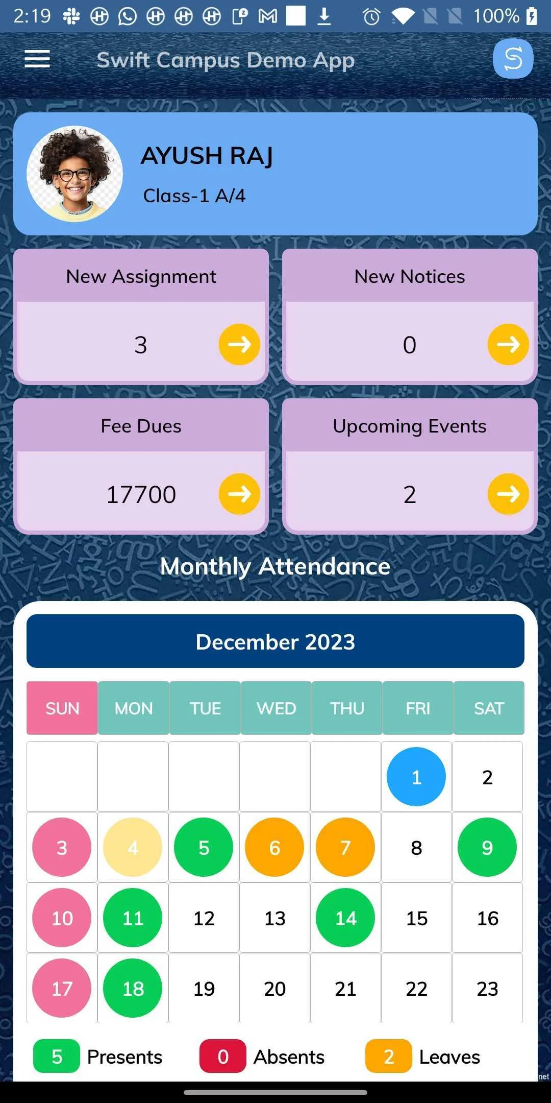 SwiftCampus Parent | Indus Appstore | Screenshot