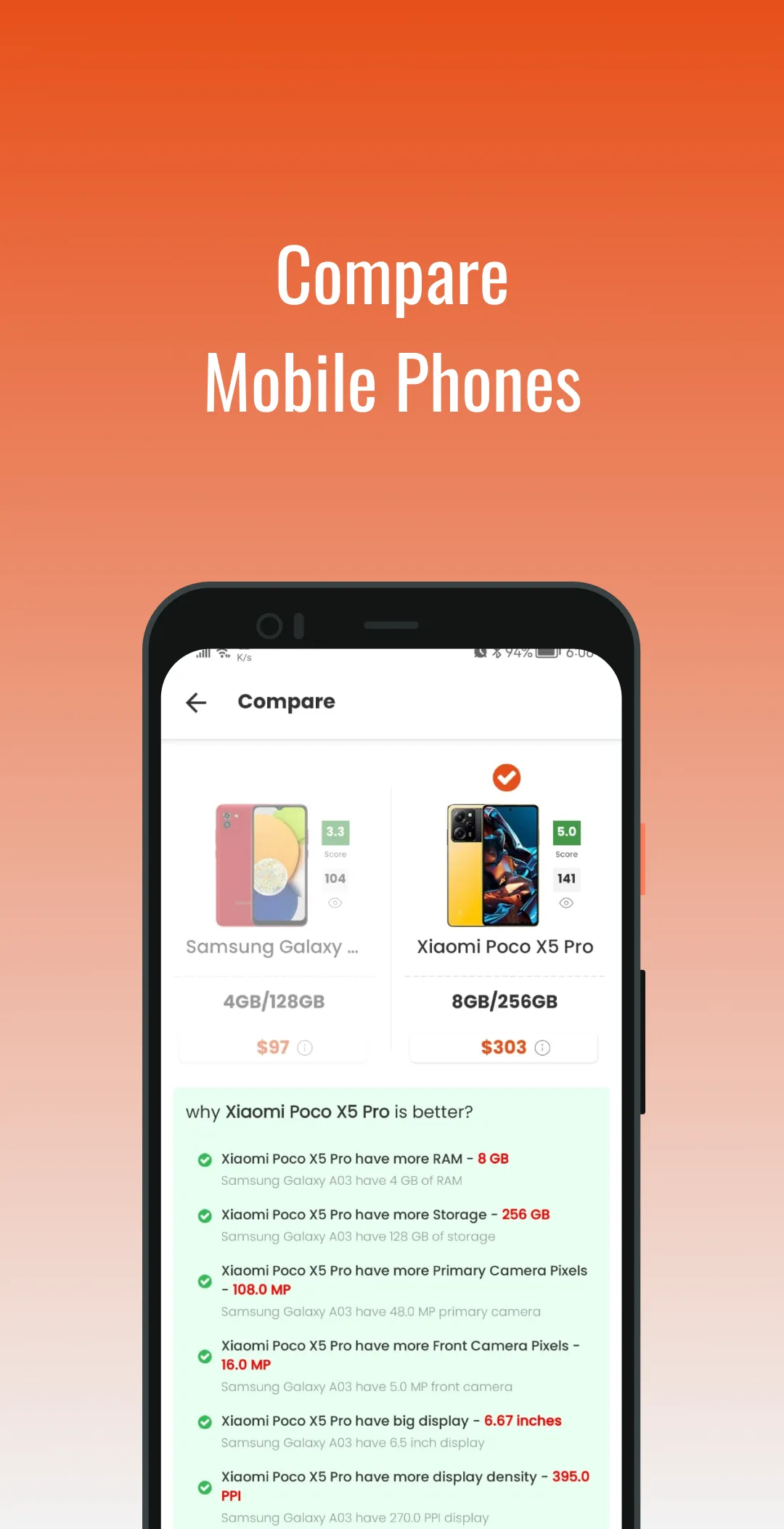 Mobile Phone Details & Compare | Indus Appstore | Screenshot