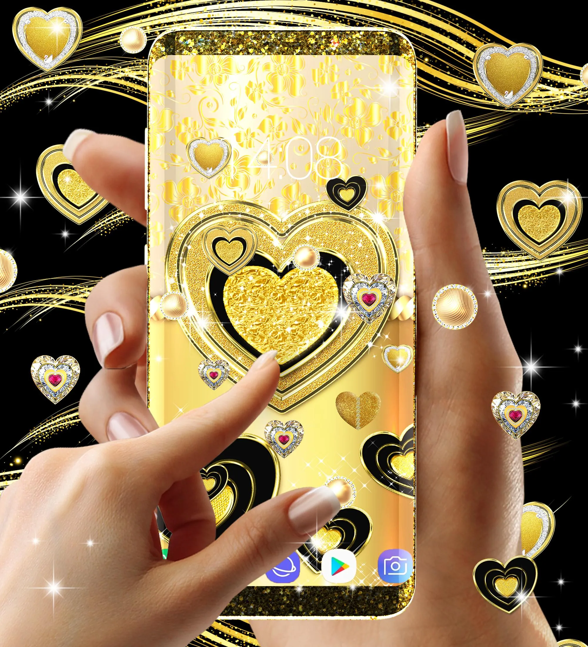 Gold live wallpaper | Indus Appstore | Screenshot