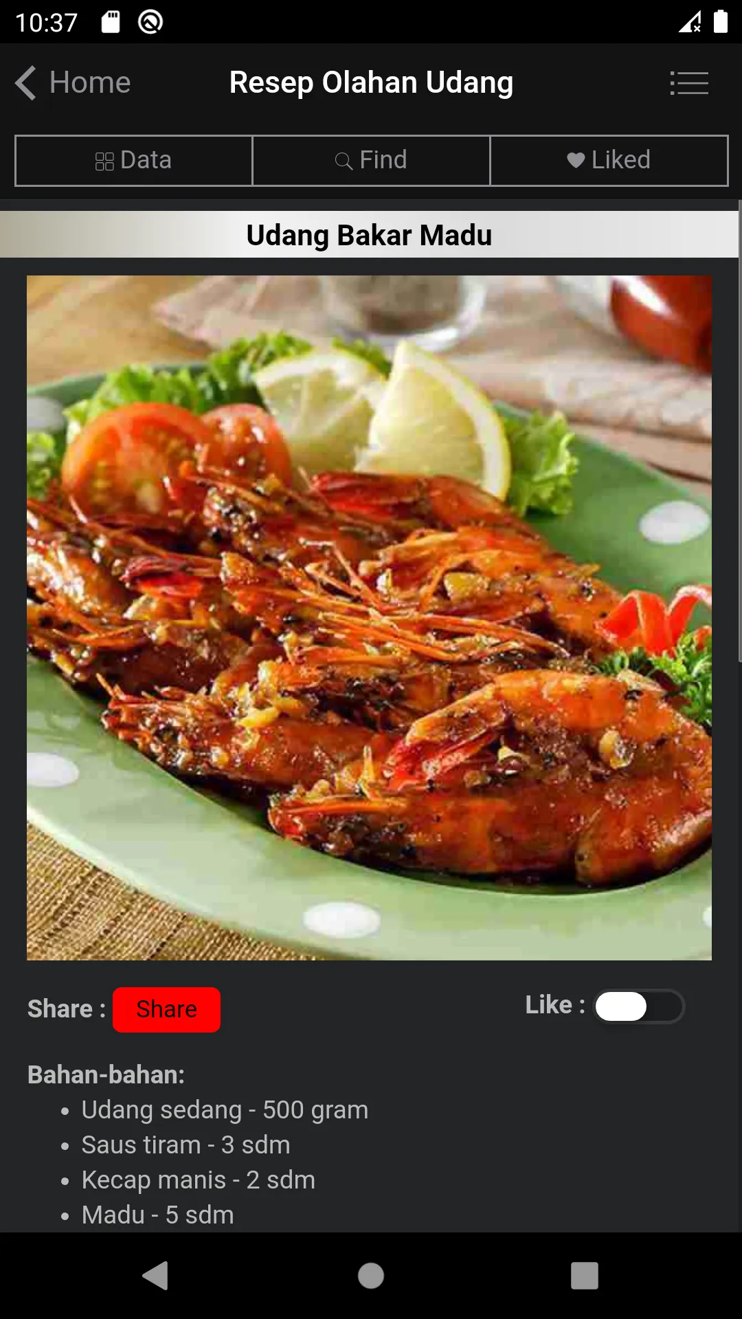 Resep Memasak Udang Lezat | Indus Appstore | Screenshot