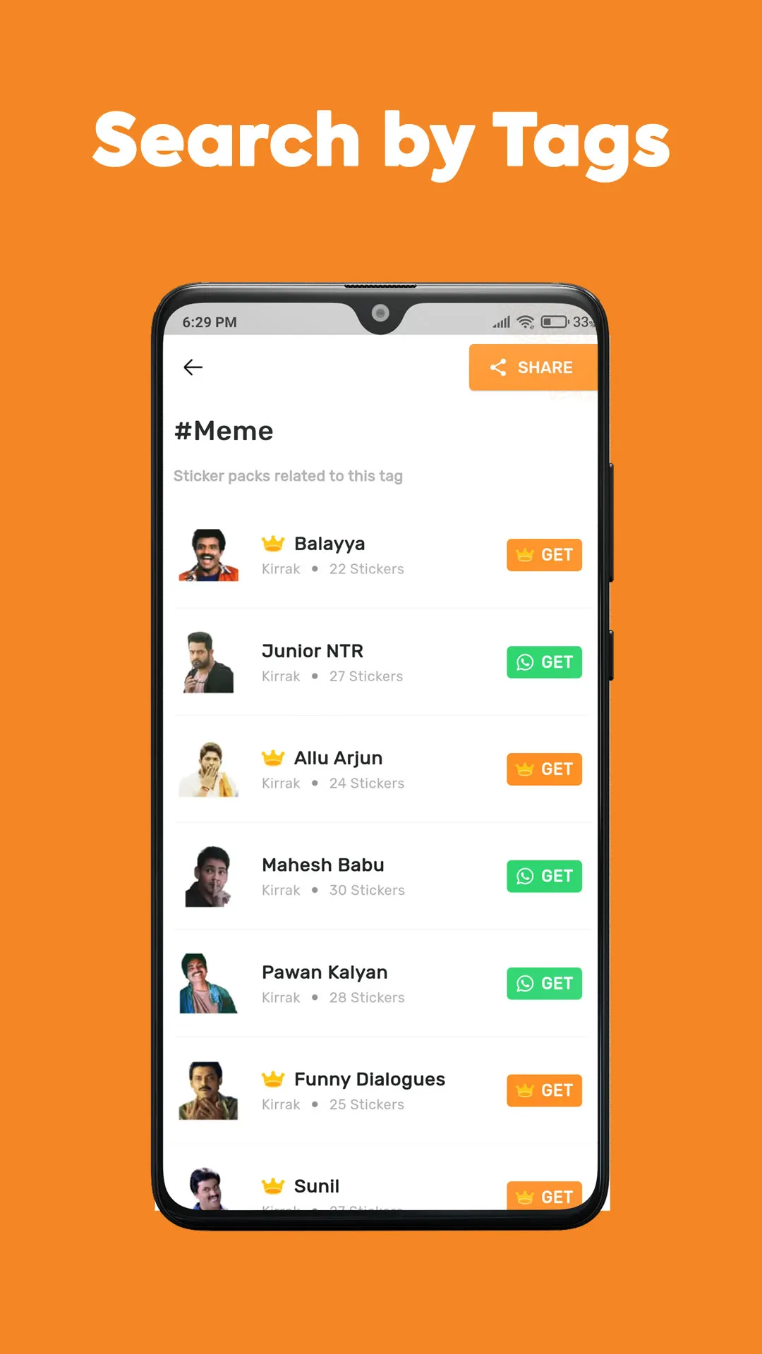 Kirrak Telugu WhatsApp Sticker | Indus Appstore | Screenshot