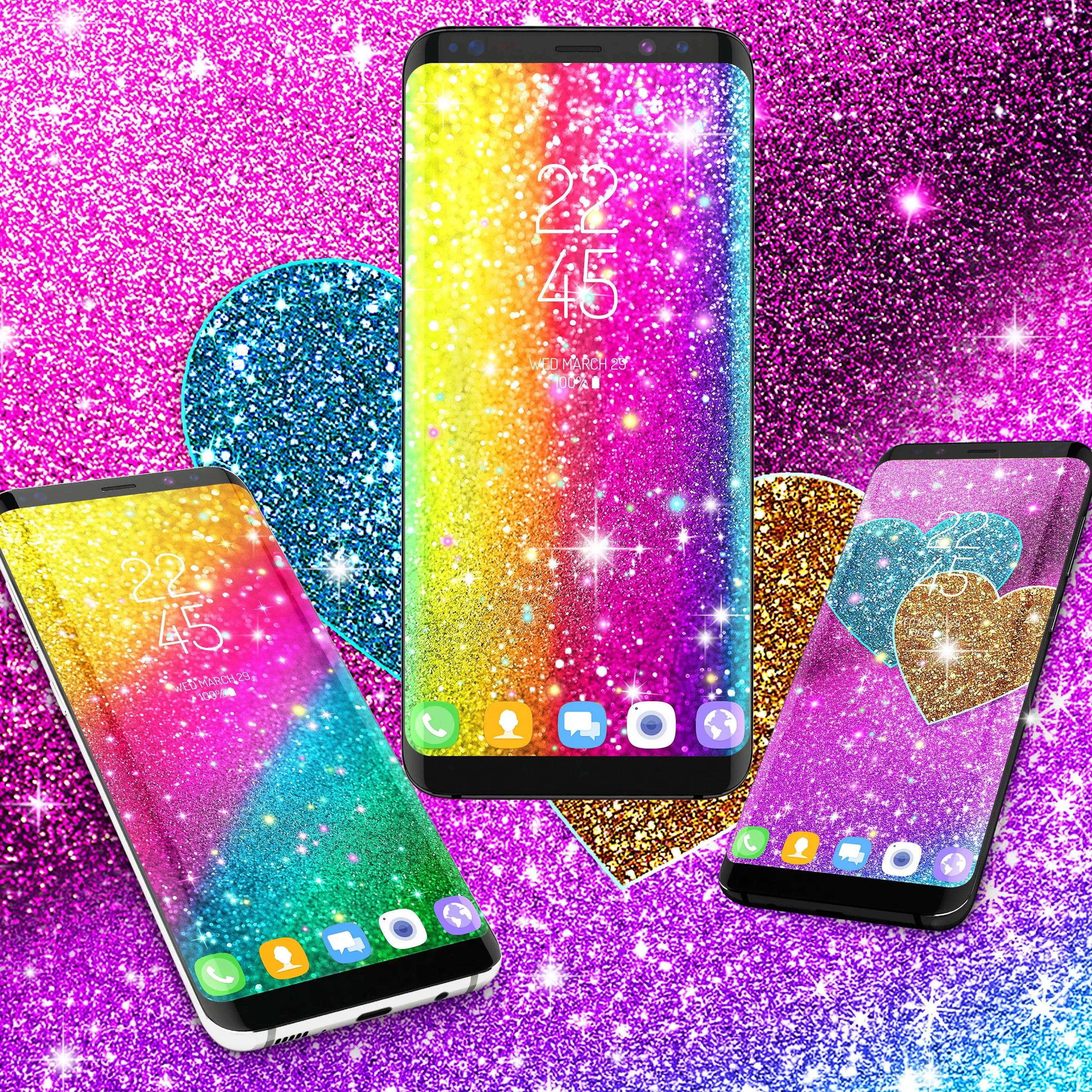 Multi color glitter wallpaper | Indus Appstore | Screenshot