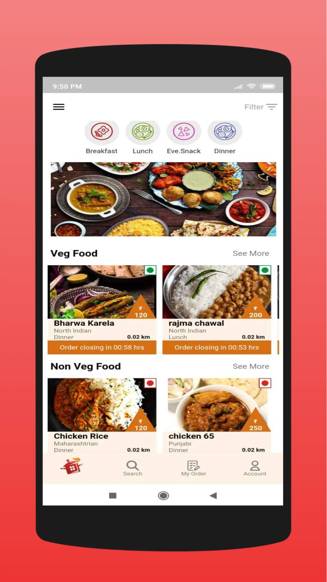 deHoFoo : delicious Home Food | Indus Appstore | Screenshot