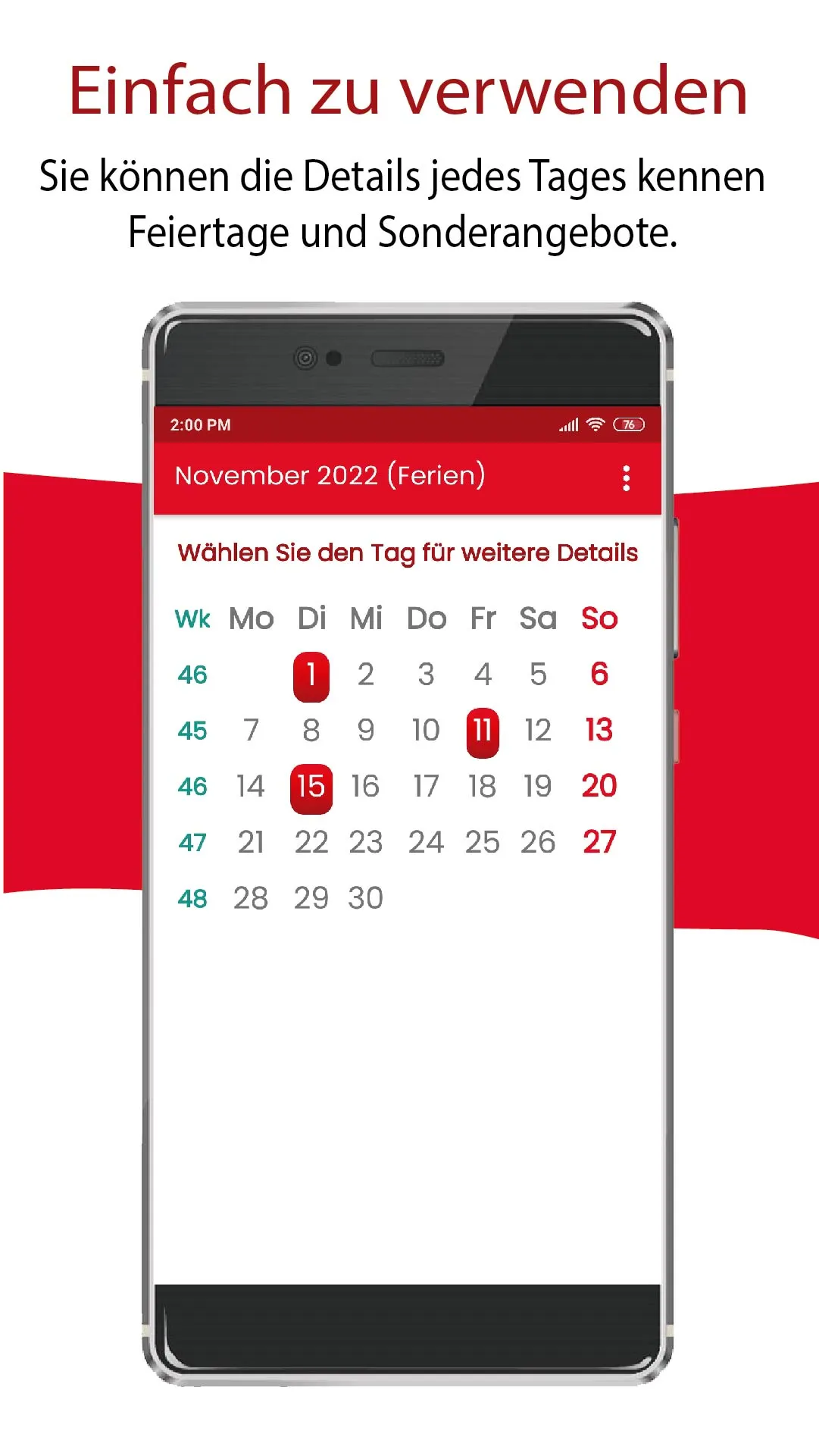 Österreich Kalender 2024 | Indus Appstore | Screenshot