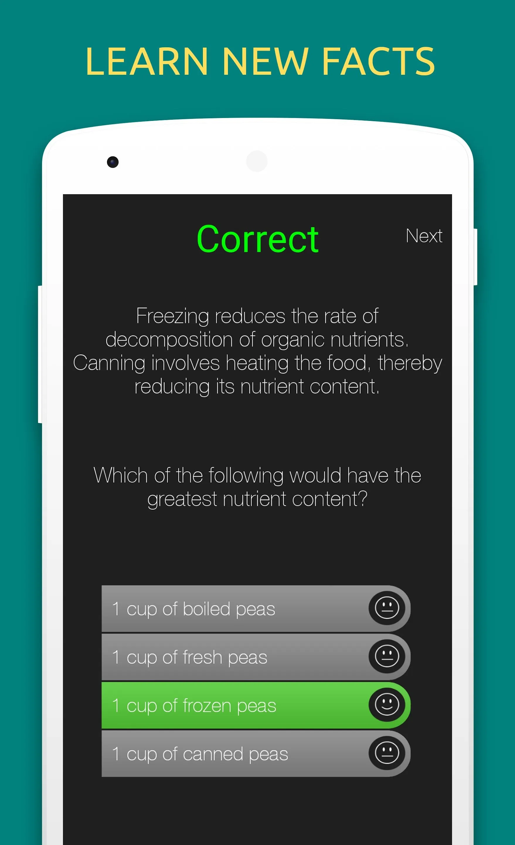 Nutrition and Diet Quiz Test | Indus Appstore | Screenshot