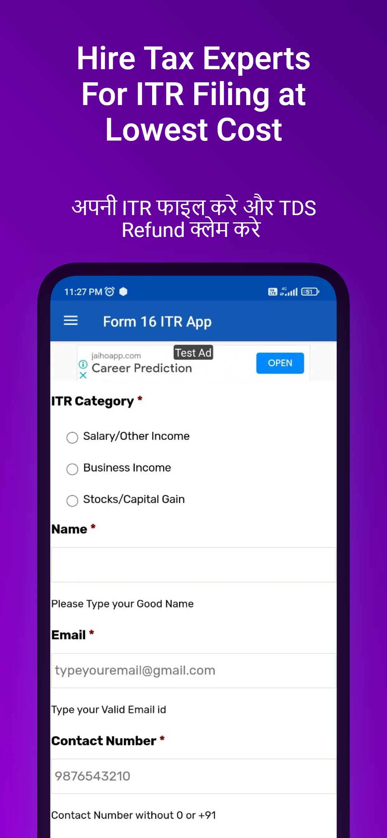 Income Tax Form 16 ITR Filing | Indus Appstore | Screenshot