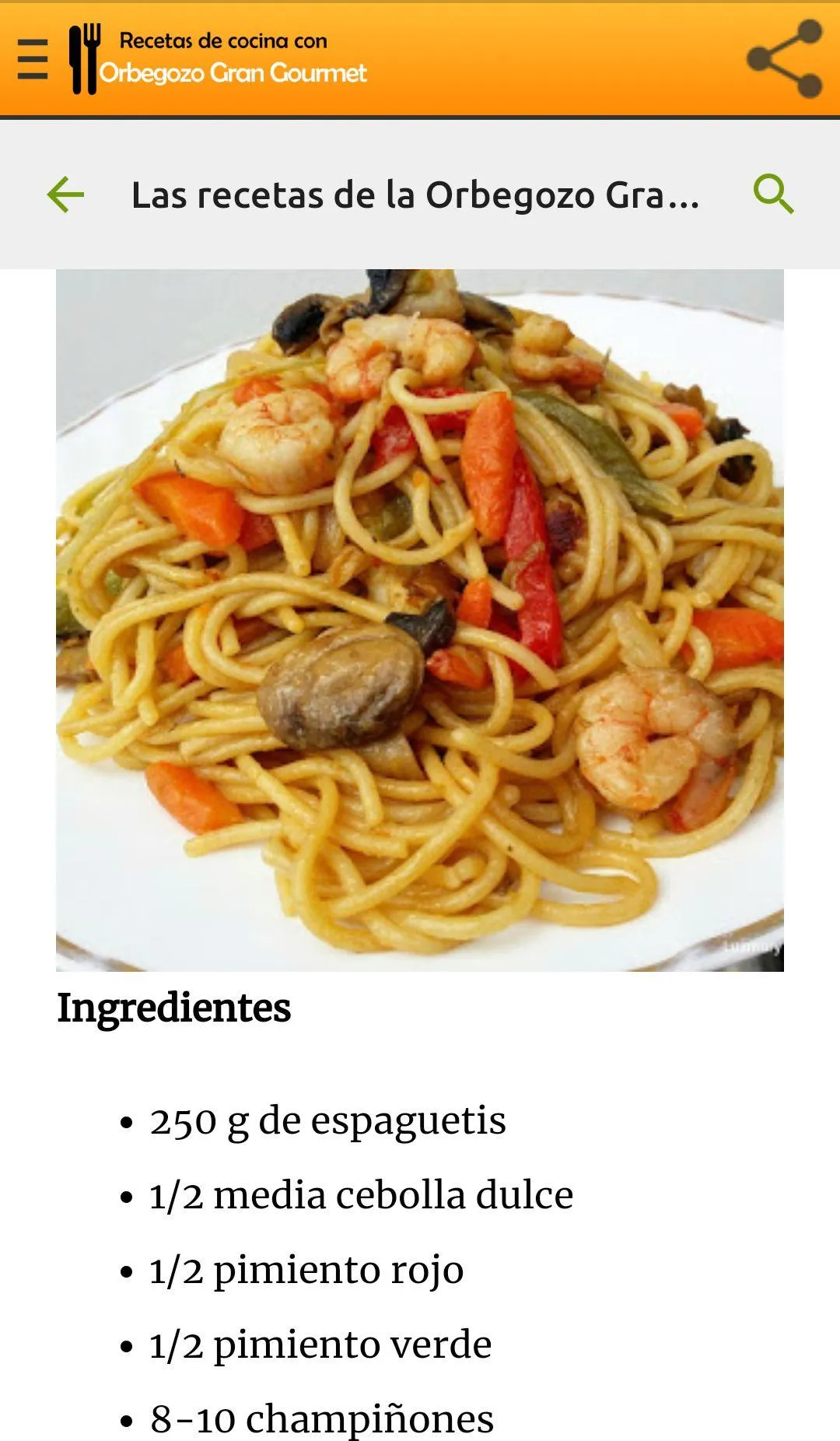 Recetas Orbegozo Gran Gourmet | Indus Appstore | Screenshot