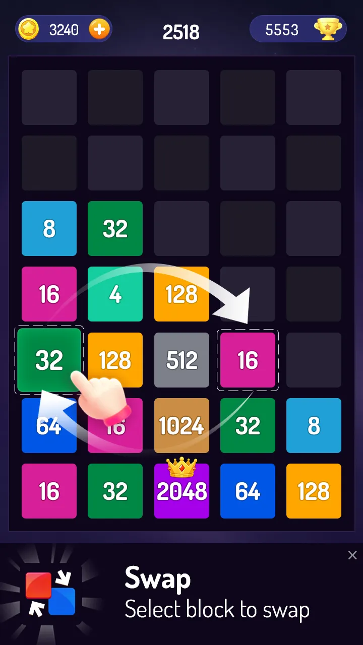 Merge the Number - 2048 Puzzle | Indus Appstore | Screenshot