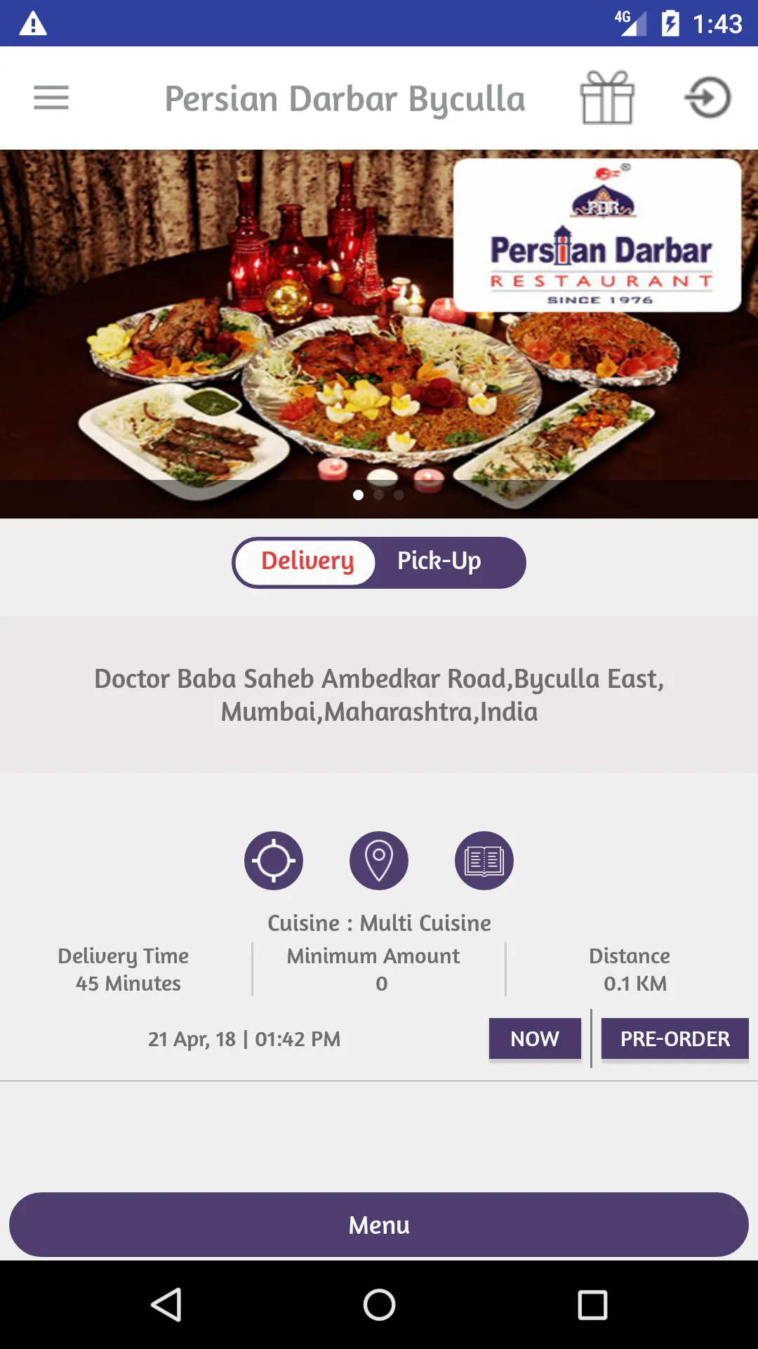 Persian Darbar Restaurent | Indus Appstore | Screenshot