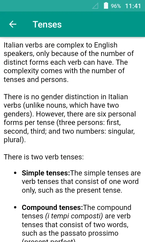 Italian Grammar | Indus Appstore | Screenshot