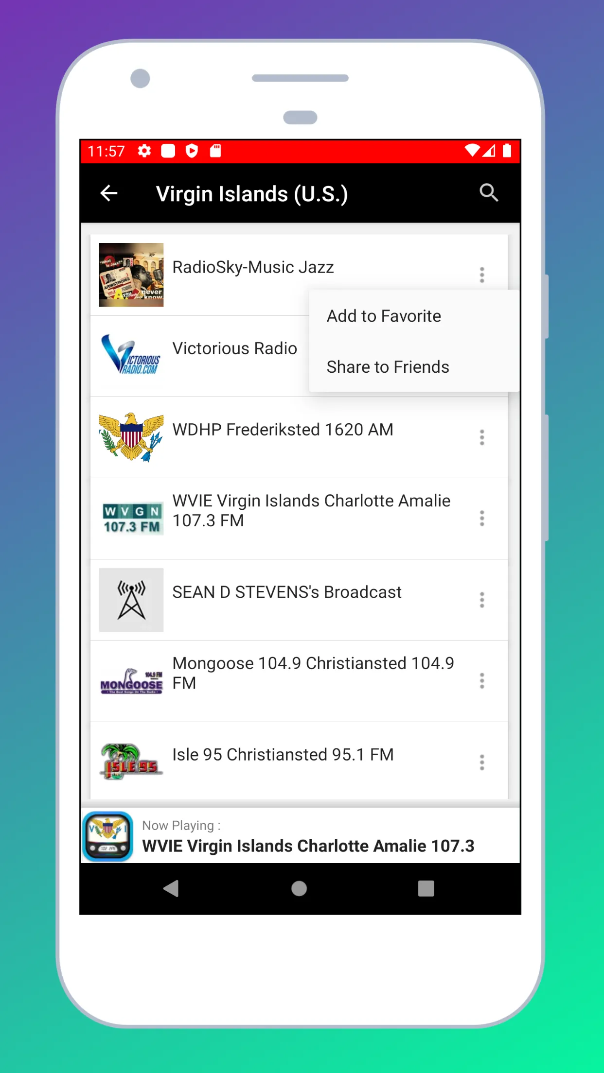 Radio US Virgin Islands FM App | Indus Appstore | Screenshot