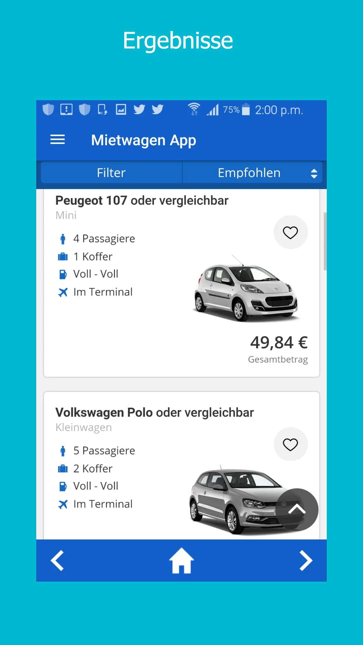 Mietwagen App | Indus Appstore | Screenshot