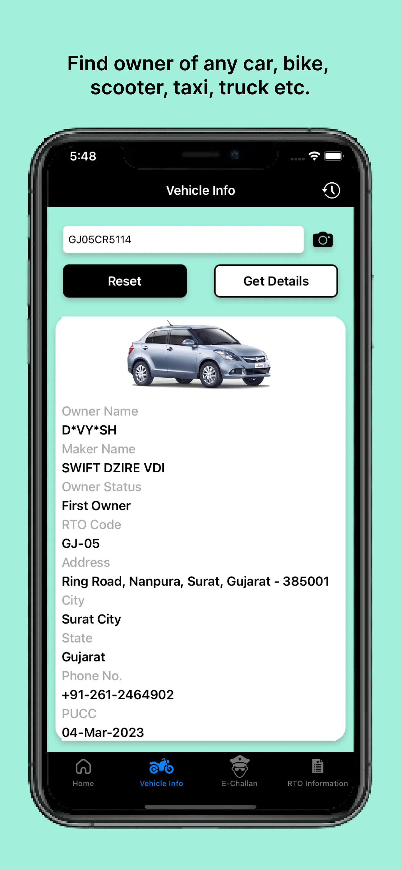 Vahan - eChallan, Vehicle Info | Indus Appstore | Screenshot