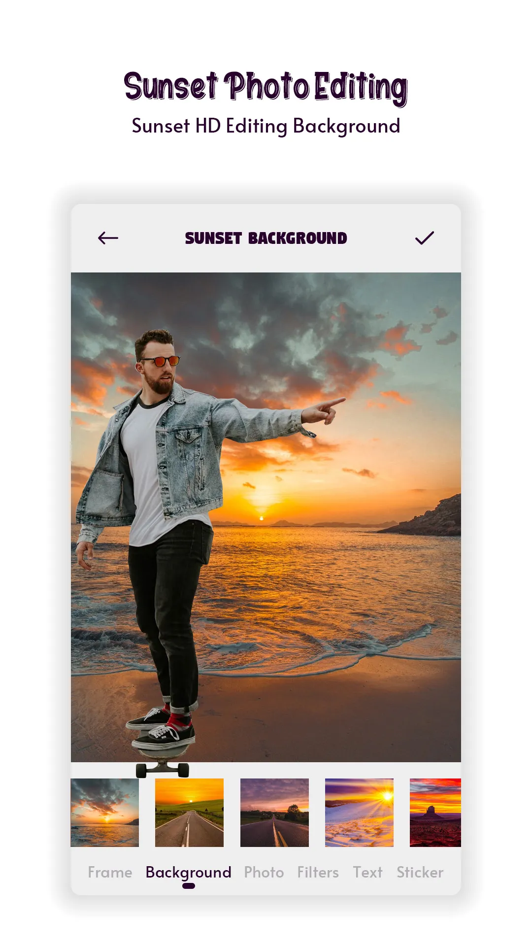 Sunset Photo Editor, Cut Paste | Indus Appstore | Screenshot