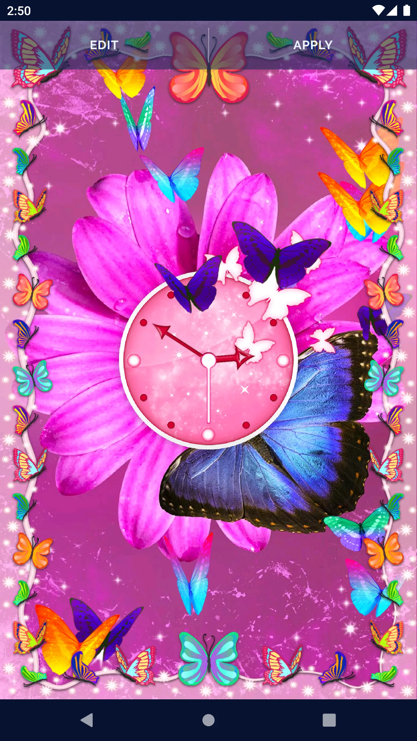 Neon Butterflies Wallpaper | Indus Appstore | Screenshot