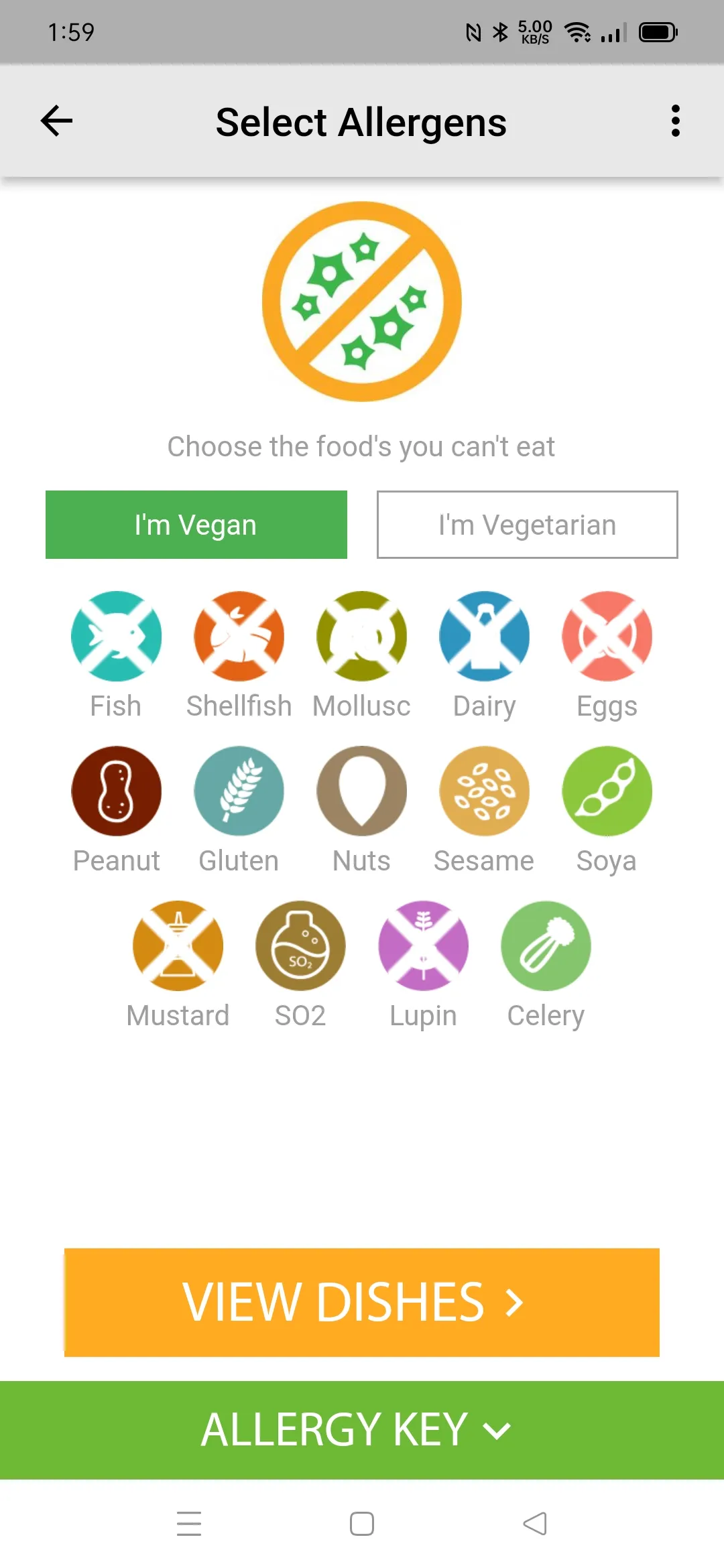 Allergy Menu | Indus Appstore | Screenshot