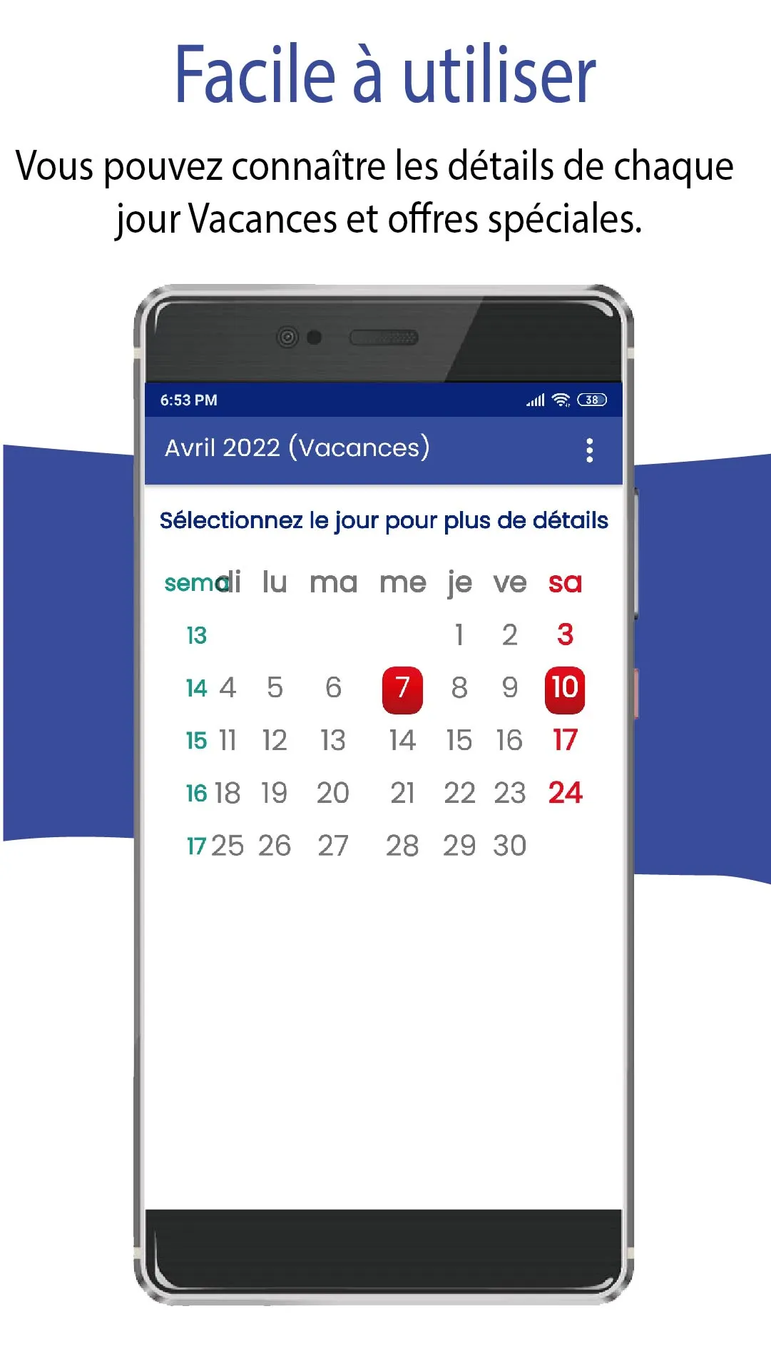 Calendrier France 2024 | Indus Appstore | Screenshot