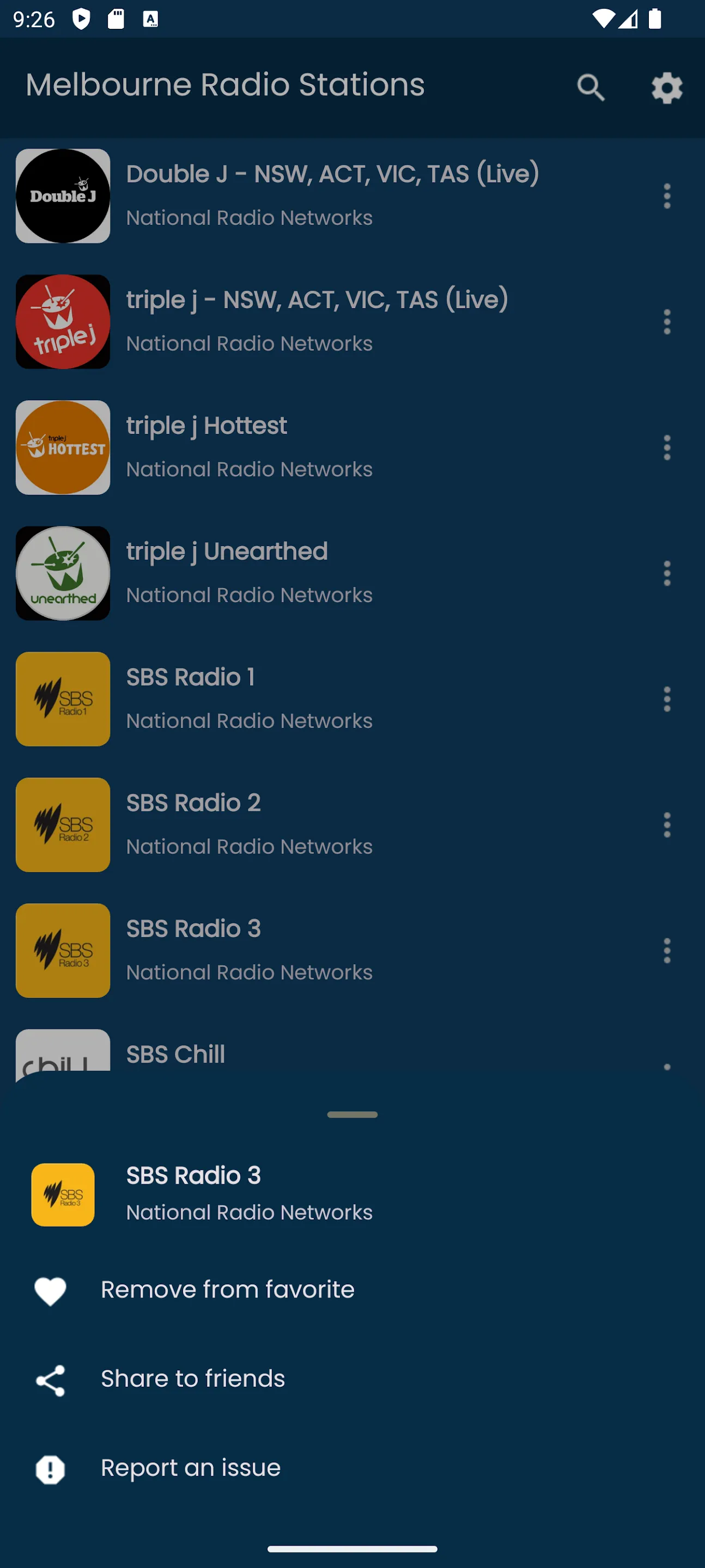 Radios from Melbourne | Indus Appstore | Screenshot