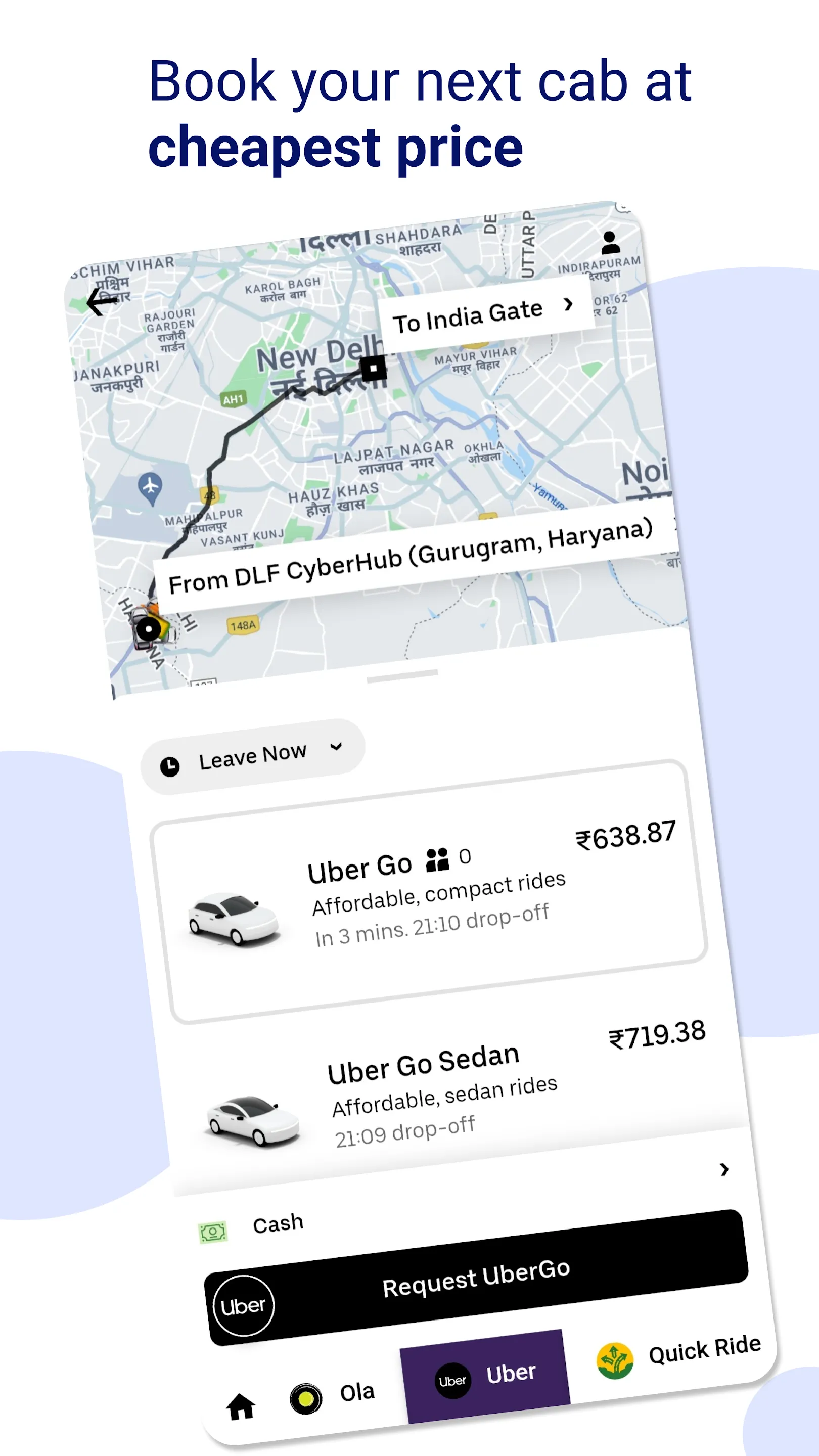 Cab Compare - [CLOSED] | Indus Appstore | Screenshot