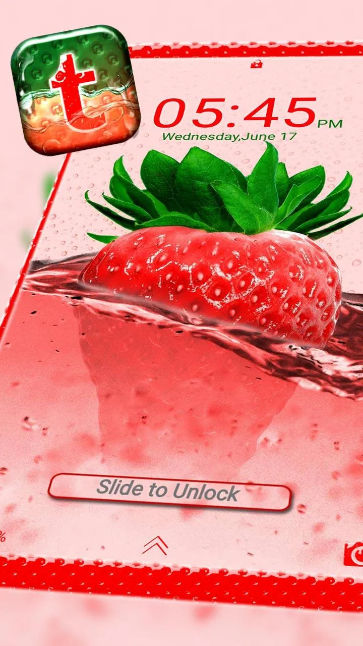 Juicy Strawberry Theme | Indus Appstore | Screenshot