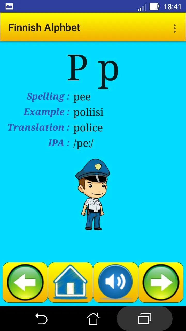 Finnish alphabet for students | Indus Appstore | Screenshot