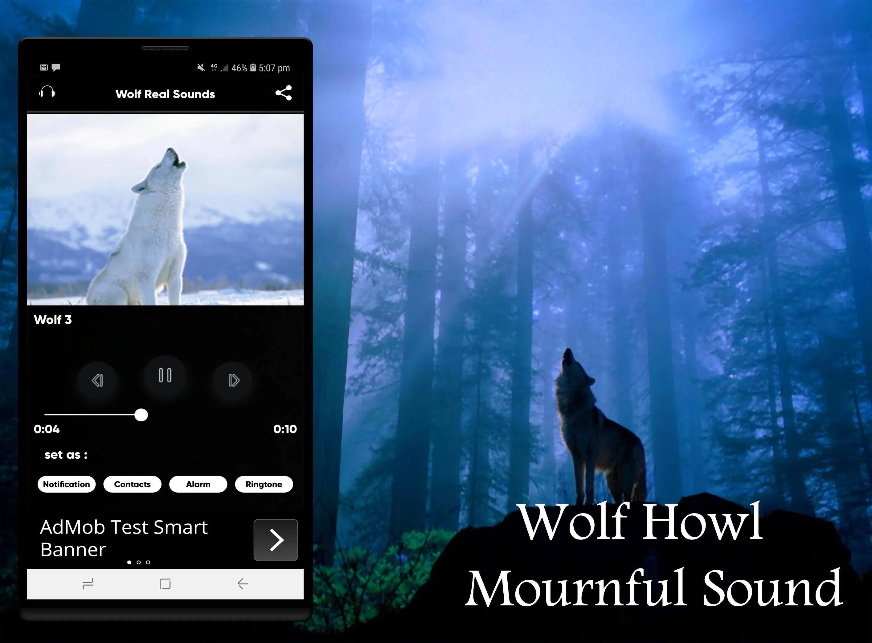 Wolf Sounds Ringtones | Indus Appstore | Screenshot