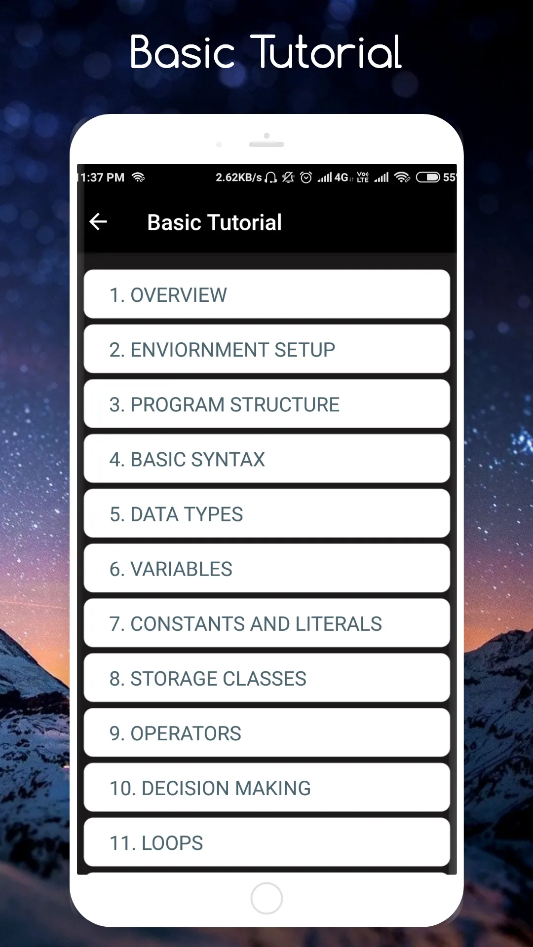 Learn C Tutorial by ApkZube | Indus Appstore | Screenshot