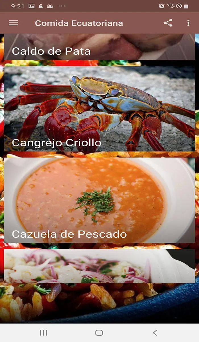 Comida Ecuatoriana, Recetario | Indus Appstore | Screenshot