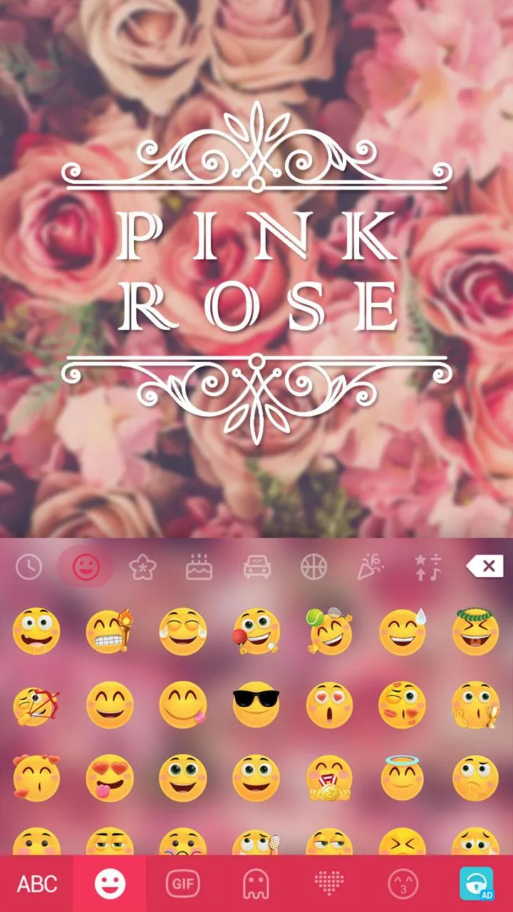 Pink Rose Keyboard - rose keyb | Indus Appstore | Screenshot