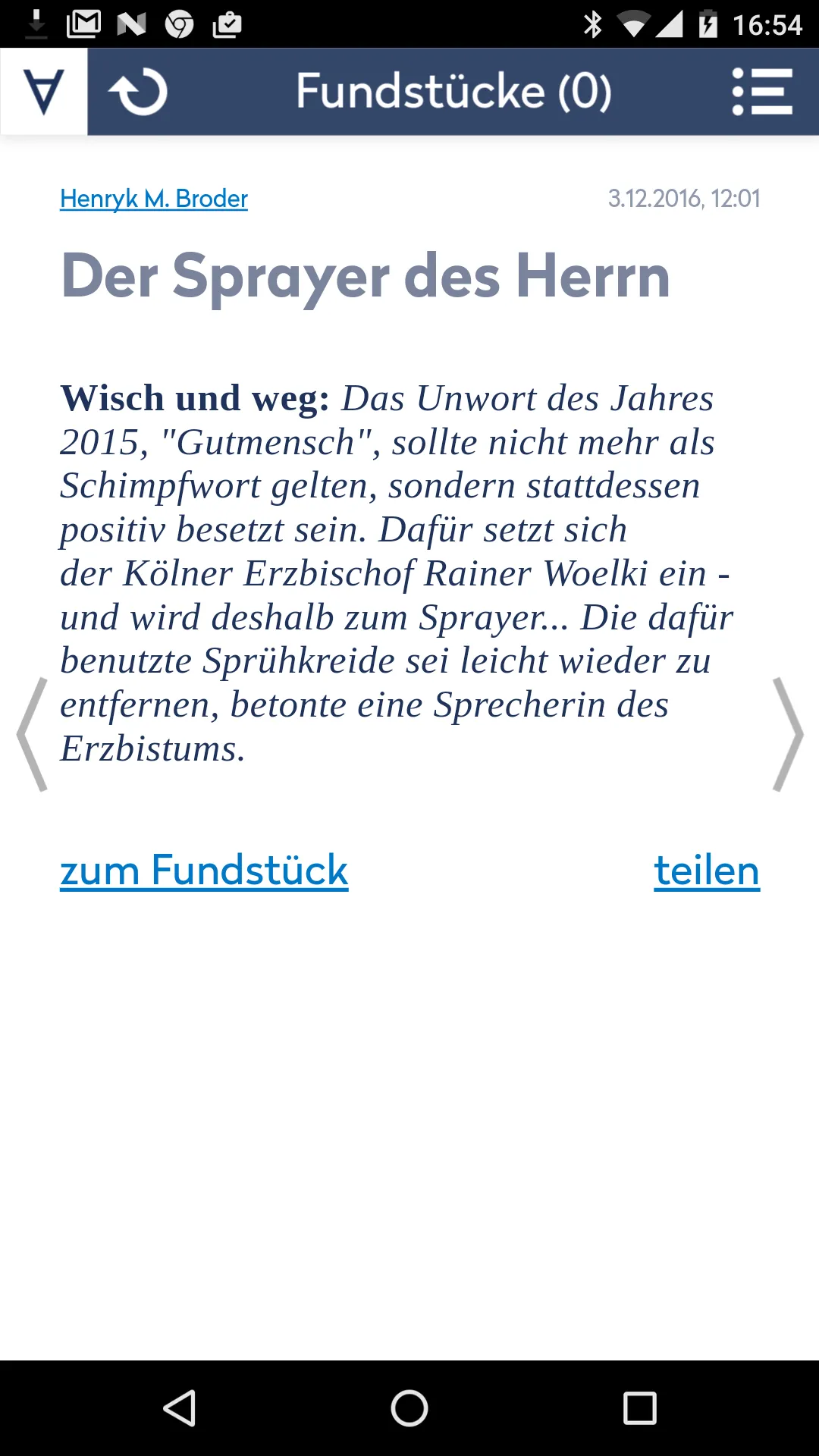 Achgut-Fundstücke | Indus Appstore | Screenshot