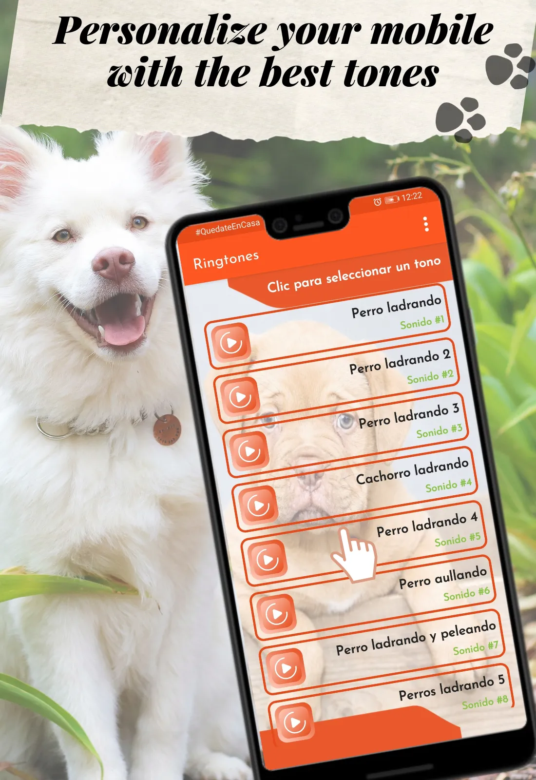 Dog sounds, Ringtones | Indus Appstore | Screenshot