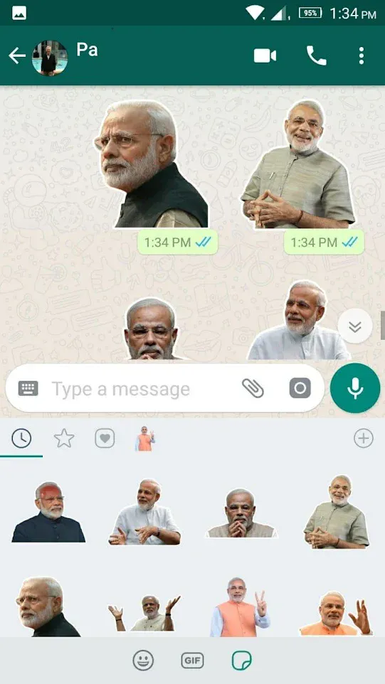 Modi Sticker for WhatsApp | Indus Appstore | Screenshot