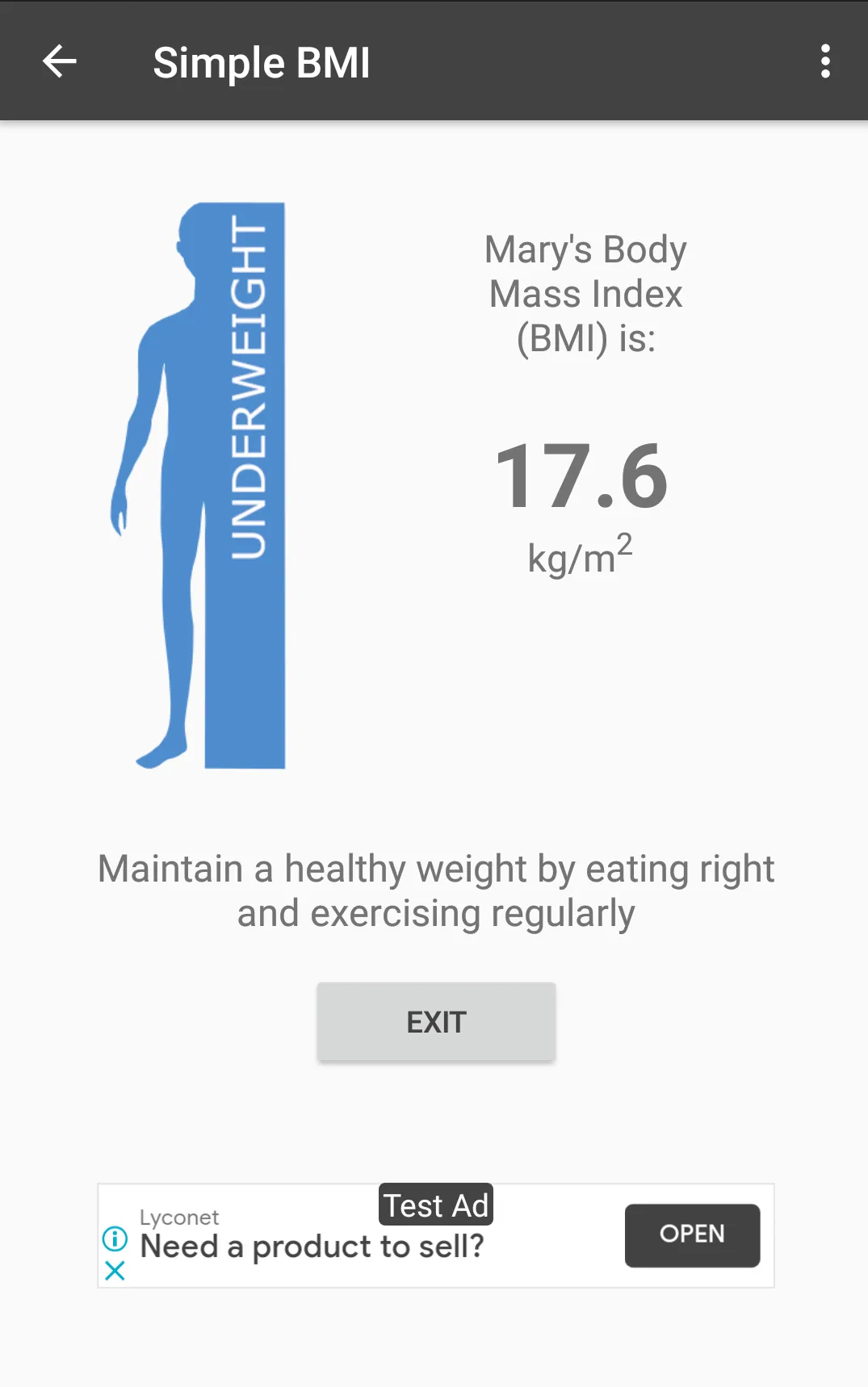 Simple BMI | Indus Appstore | Screenshot