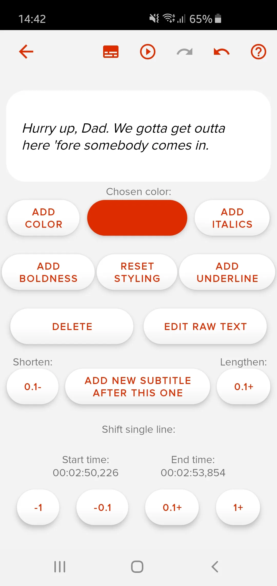 Android Subtitle Editor | Indus Appstore | Screenshot