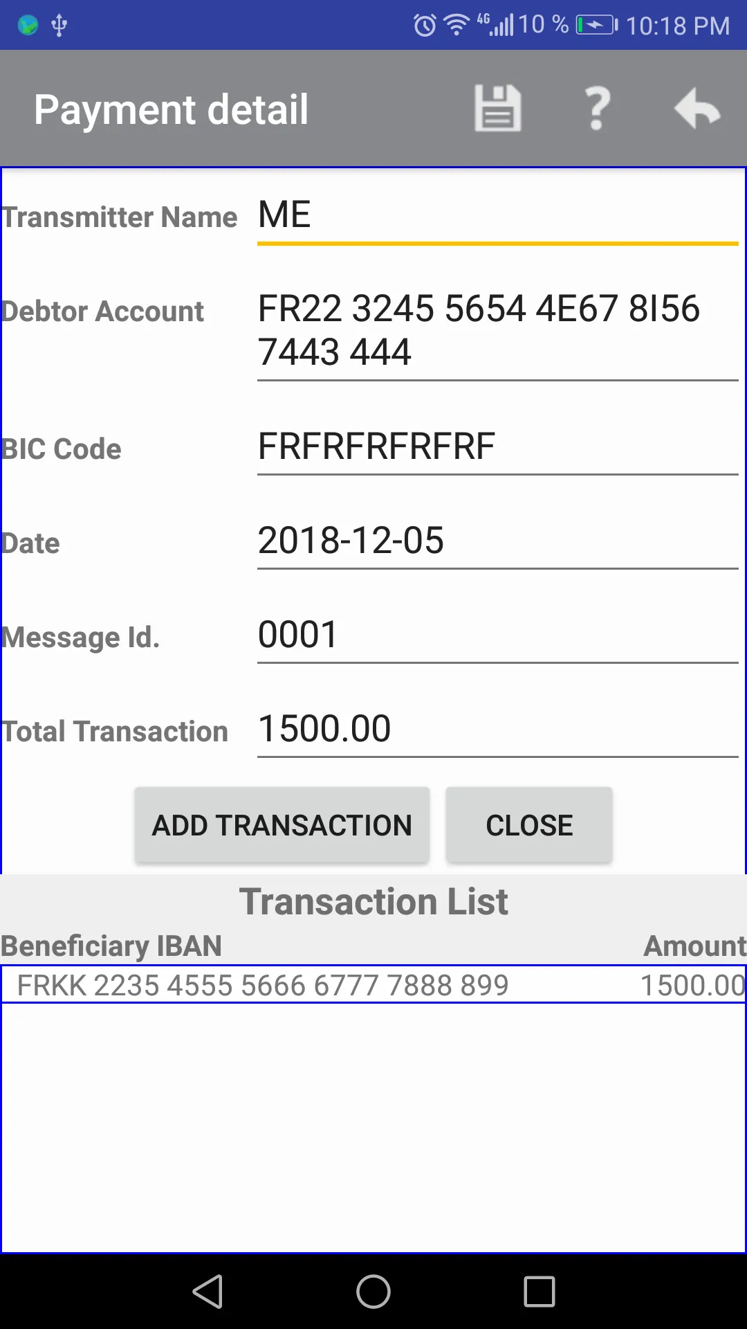 SEPA Transfer File | Indus Appstore | Screenshot