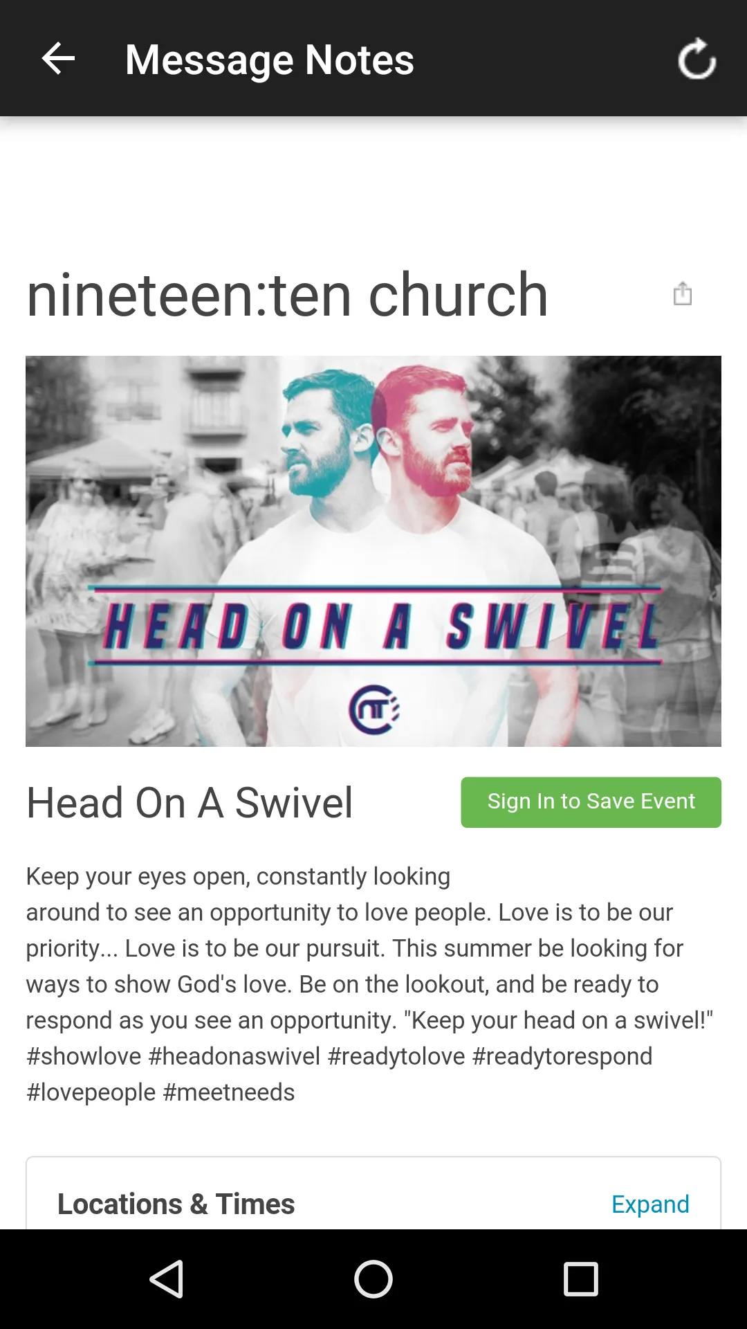 nineteen:ten church | Indus Appstore | Screenshot