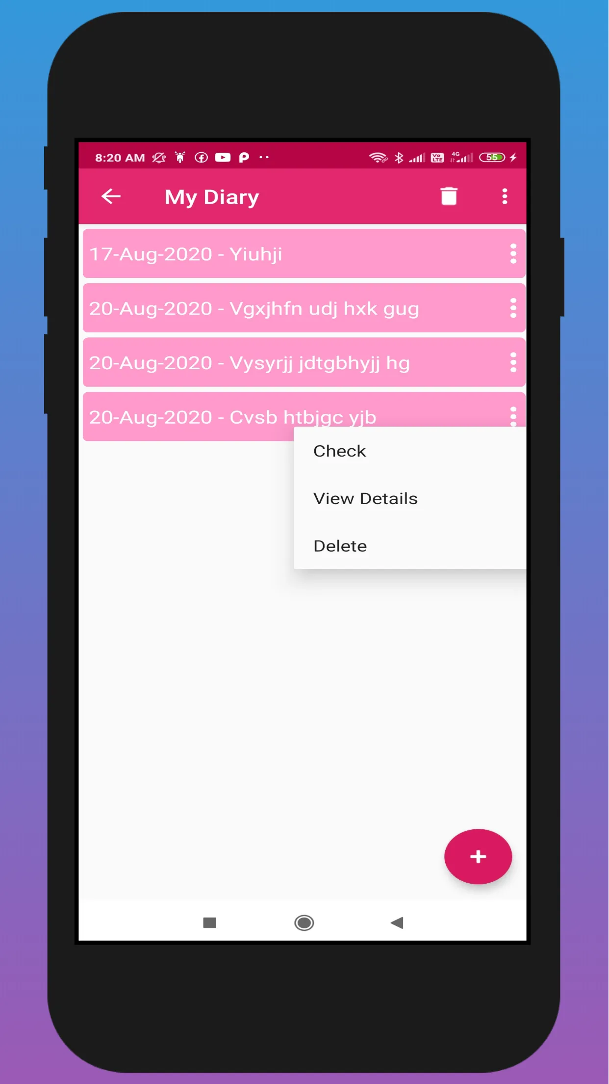 Pink Diary - My Notebook & Dai | Indus Appstore | Screenshot