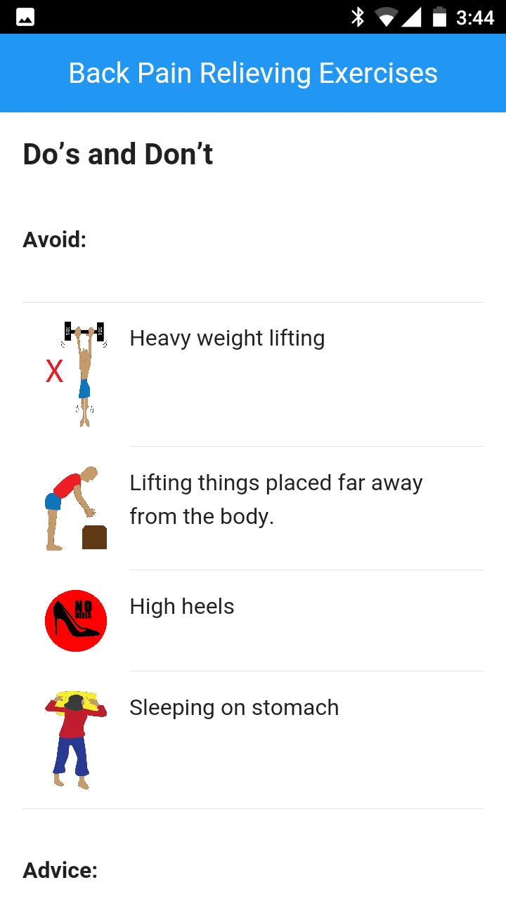 Back Pain Relieving Exercises | Indus Appstore | Screenshot