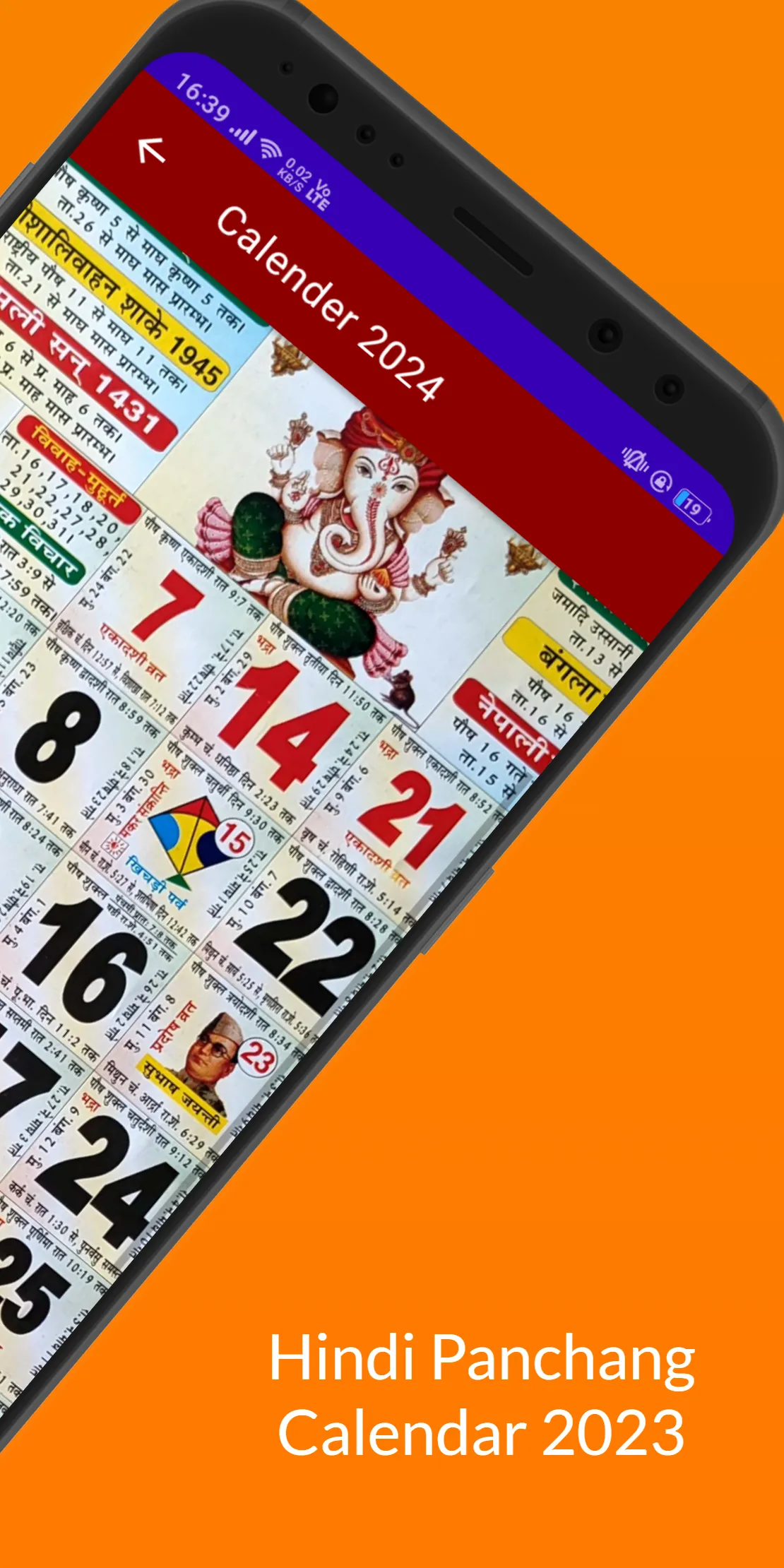 Hindi Panchang Calender 2024 | Indus Appstore | Screenshot