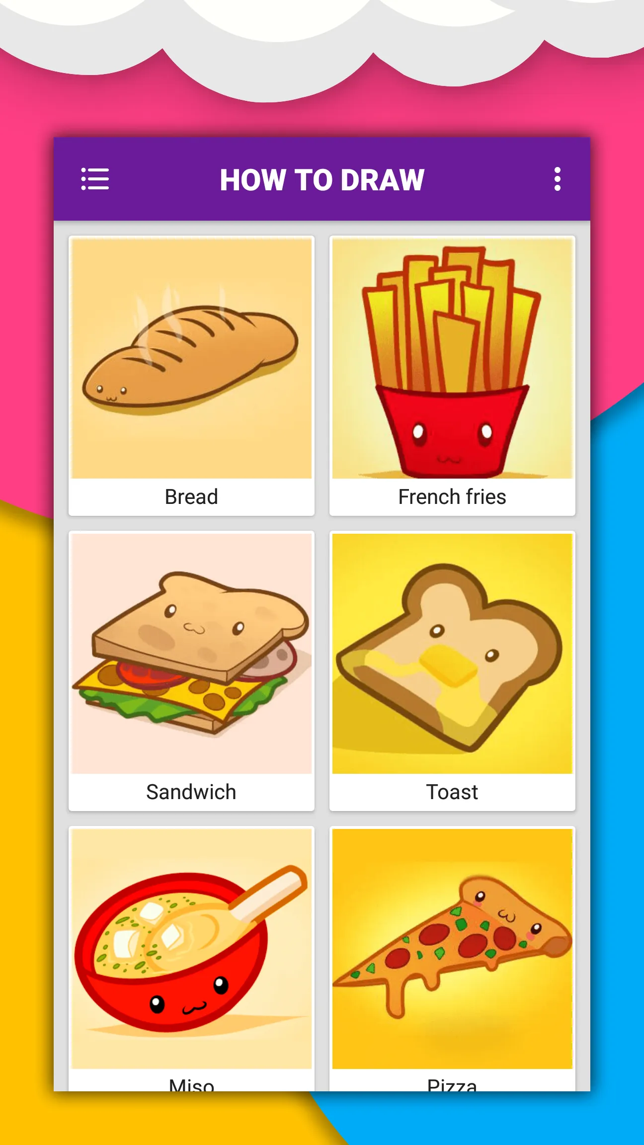 How to draw cute food by steps | Indus Appstore | Screenshot