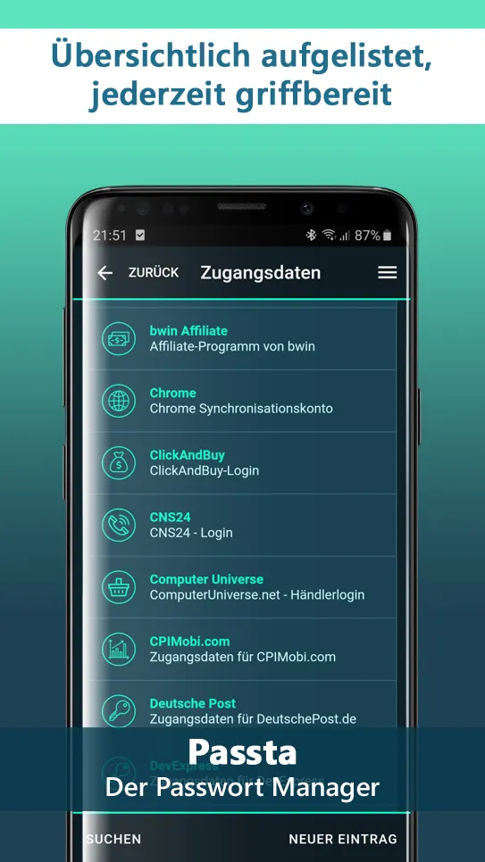 Passta - der Passwort Manager | Indus Appstore | Screenshot