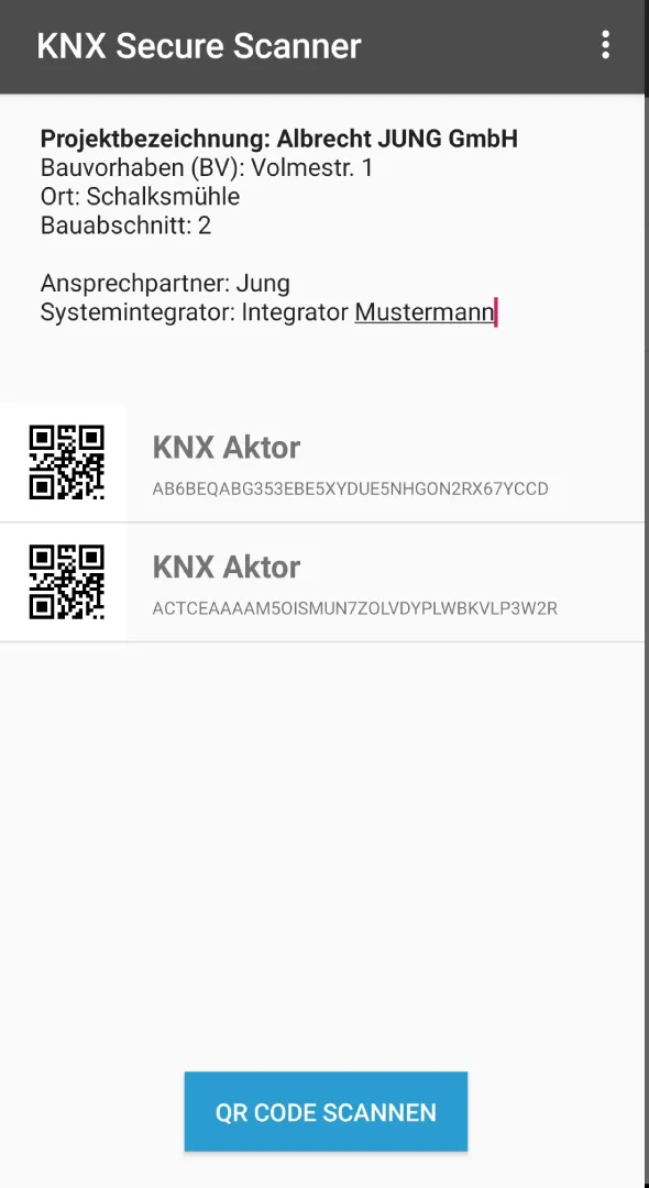 JUNG KNX SECURE SCANNER | Indus Appstore | Screenshot