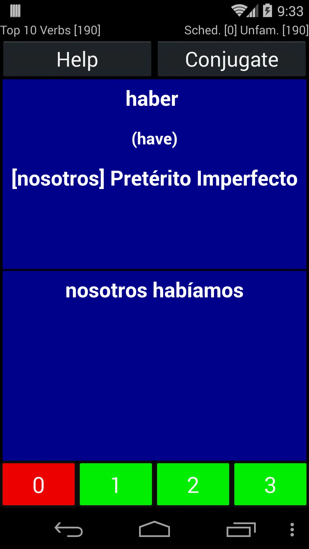 Spanish Verb Trainer Pro | Indus Appstore | Screenshot