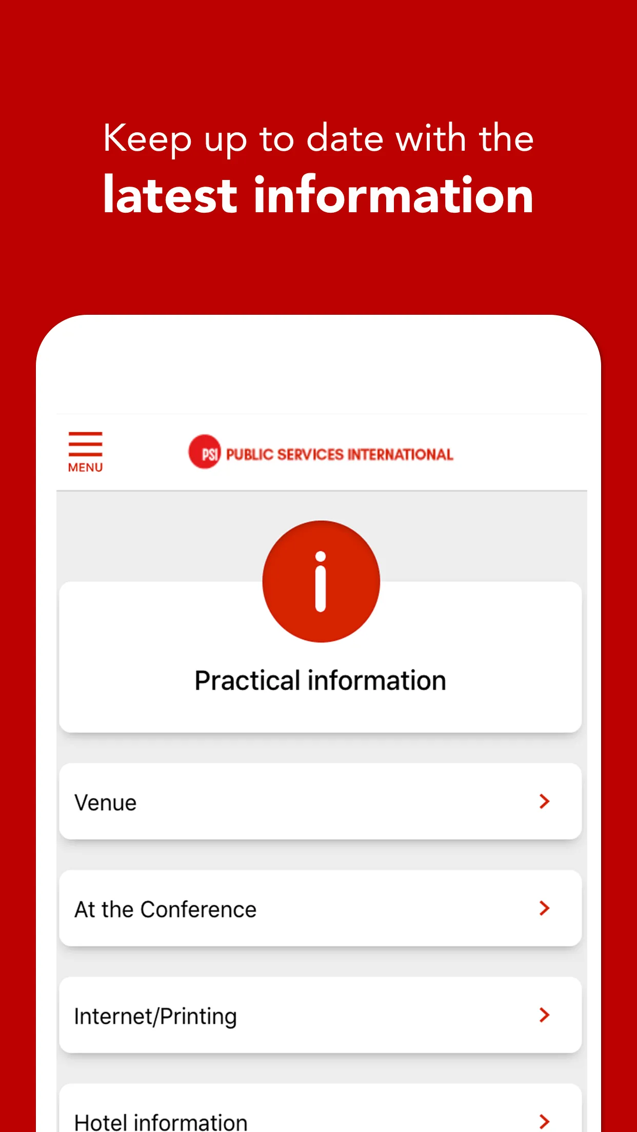 PSI Events App | Indus Appstore | Screenshot