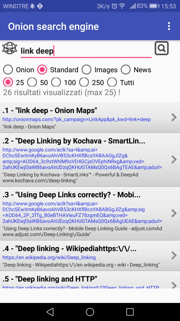 Onion Search Engine | Indus Appstore | Screenshot