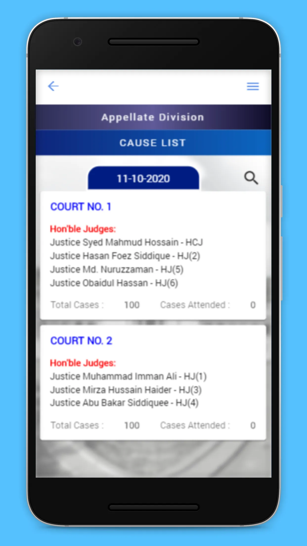 Supreme Court Cause List | Indus Appstore | Screenshot