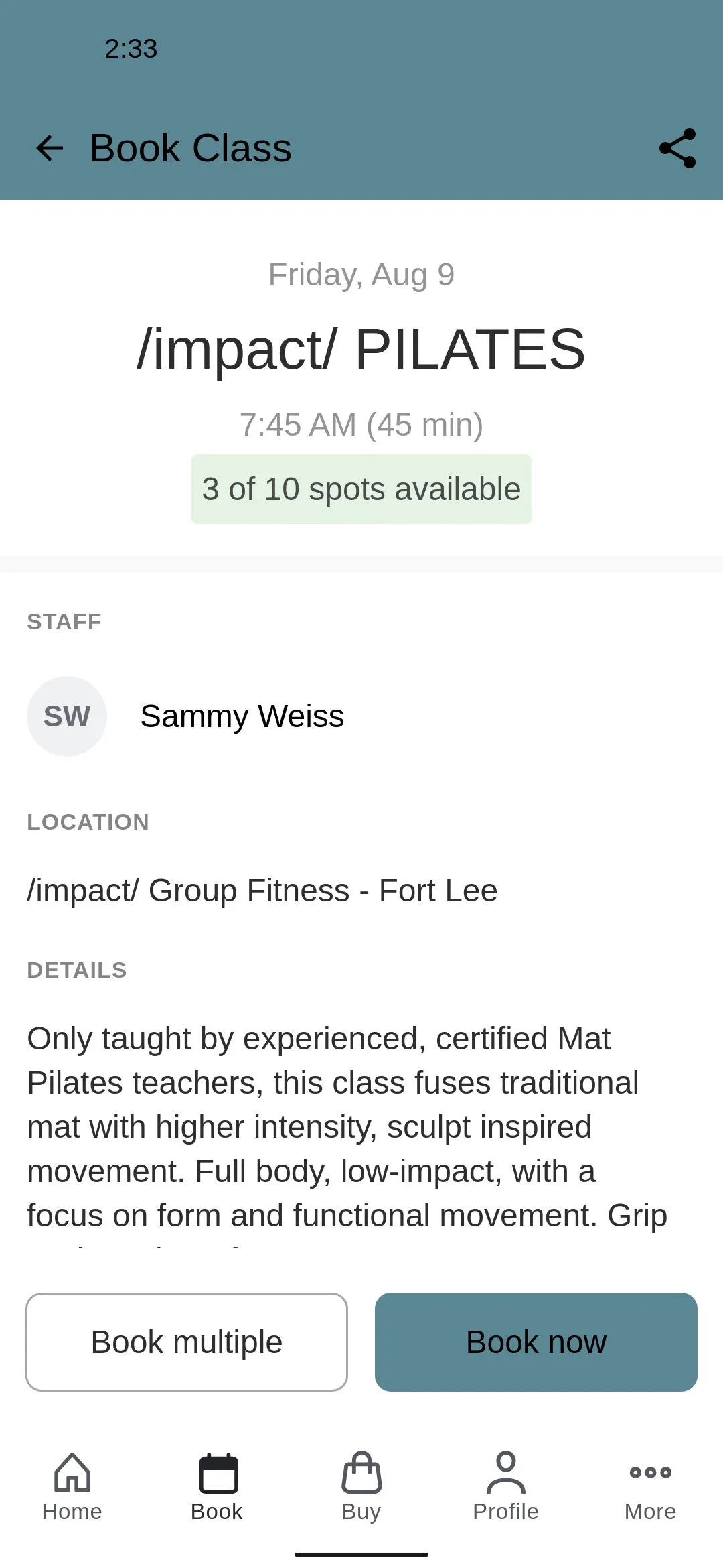 /impact/ Group Fitness | Indus Appstore | Screenshot