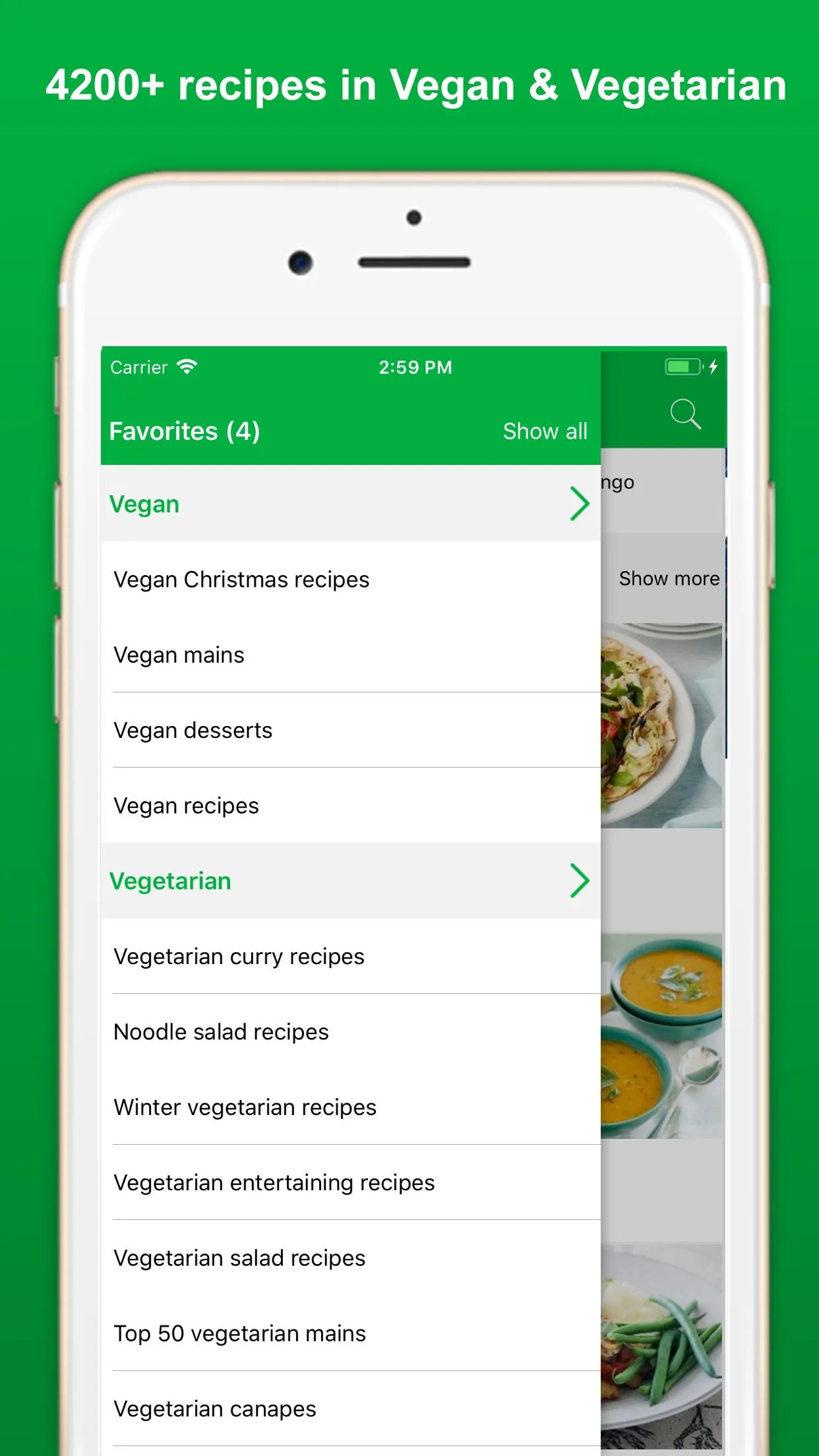 Vegan & Vegetarian Recipes - H | Indus Appstore | Screenshot